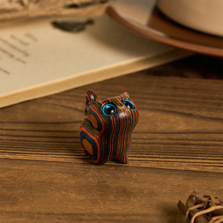 Buddha Stones sculptées, chaton mignon, eucalyptus arc-en-ciel, décoration anti-stress - image 1