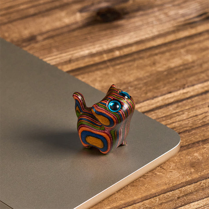 Buddha Stones sculptées, chaton mignon, eucalyptus arc-en-ciel, décoration anti-stress - image 2