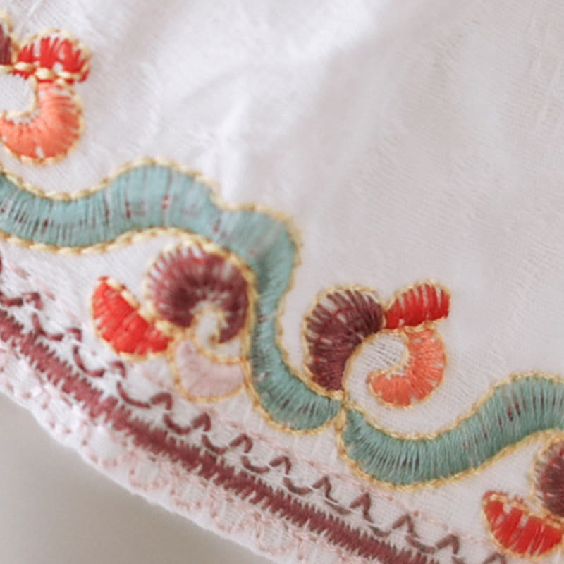 Chemise en coton pour femme, ornée de Buddha Stones jacquard, col montant à boutons brandebourg et manches trois-quarts. - image 23