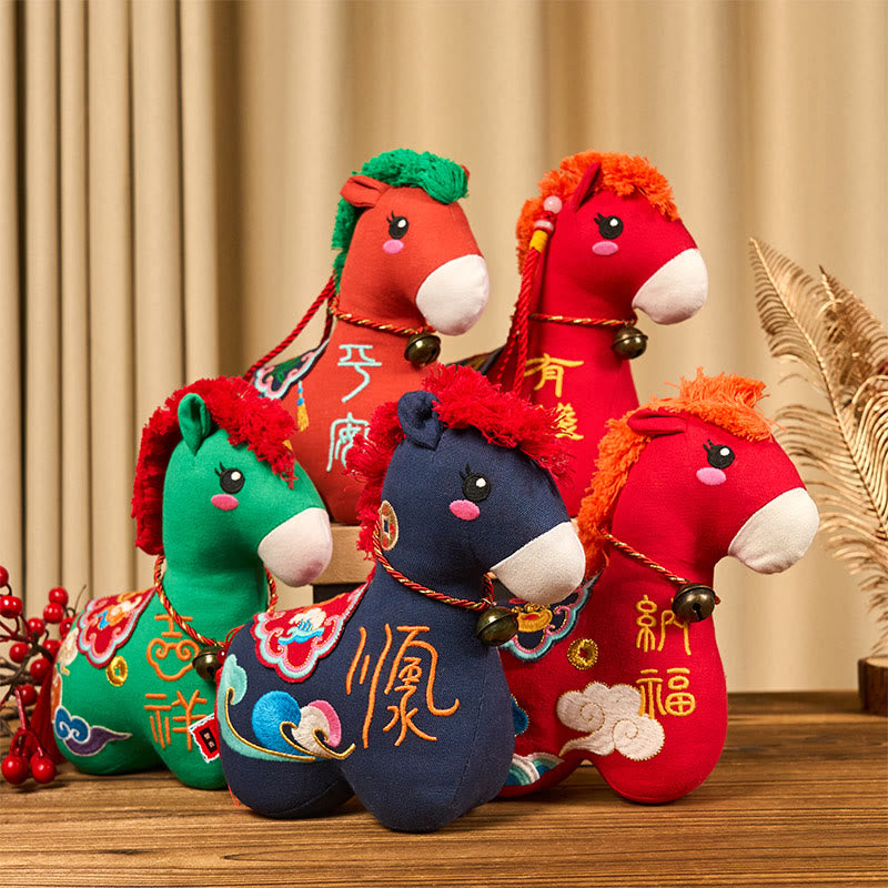 Buddha Stones Année du Cheval, fil rouge cuivré, broderie du caractère Fu, décoration de maison symbole de prospérité - image 34