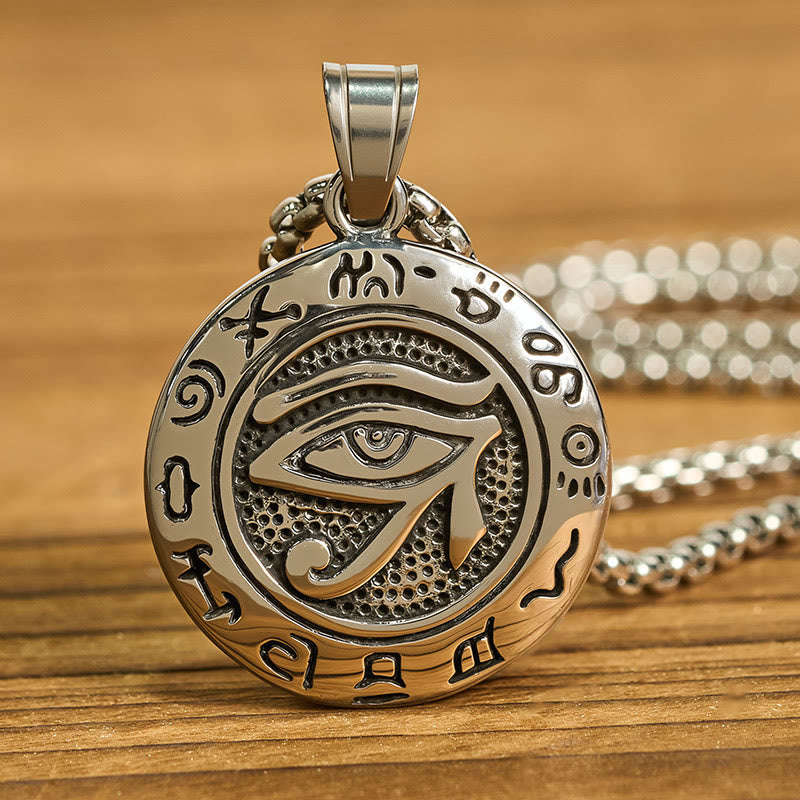 Pendentifs d'équilibre œil maléfique en acier titane et Buddha Stones - image 2