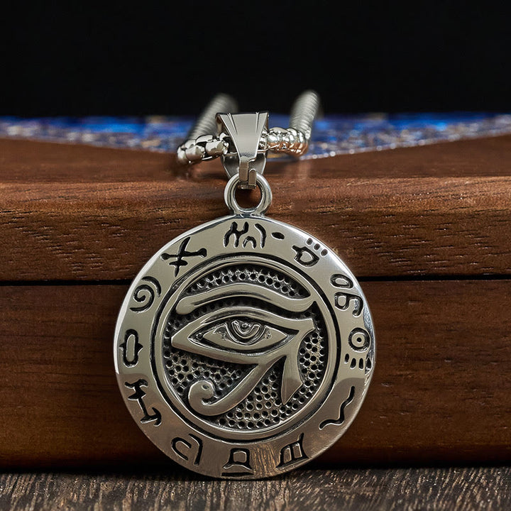 Pendentifs d'équilibre œil maléfique en acier titane et Buddha Stones - image 3