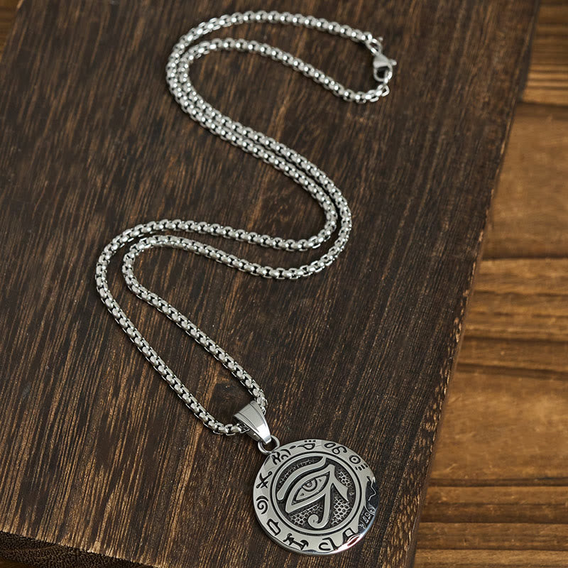 Pendentifs d'équilibre œil maléfique en acier titane et Buddha Stones - image 4