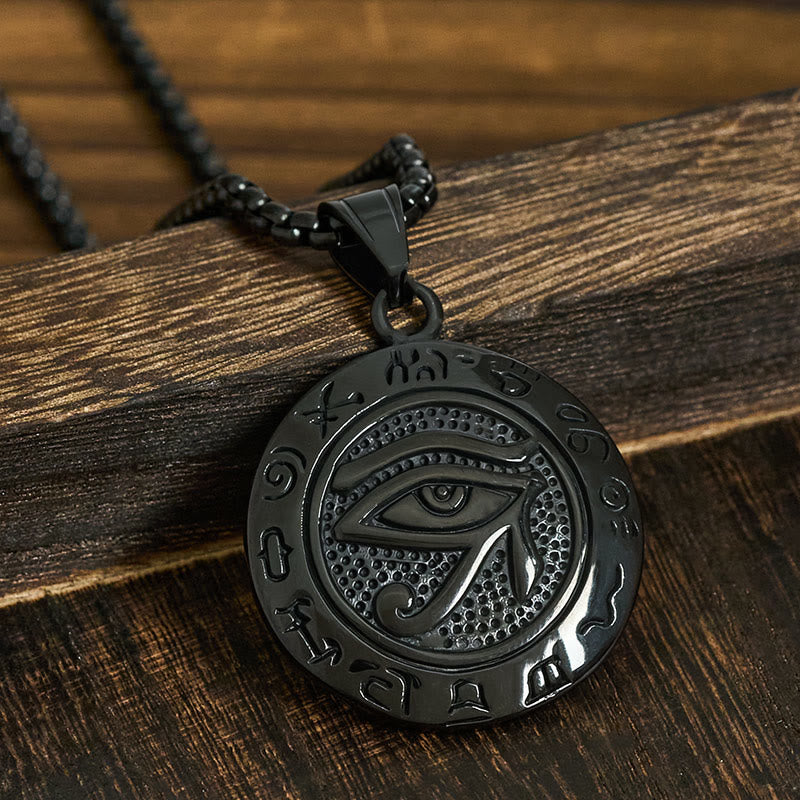 Pendentifs d'équilibre œil maléfique en acier titane et Buddha Stones - Œil maléfique en acier titane noir - image 12