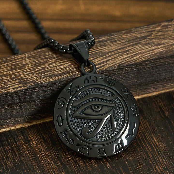 Pendentifs d'équilibre œil maléfique en acier titane et Buddha Stones - Œil maléfique en acier titane noir - image 12