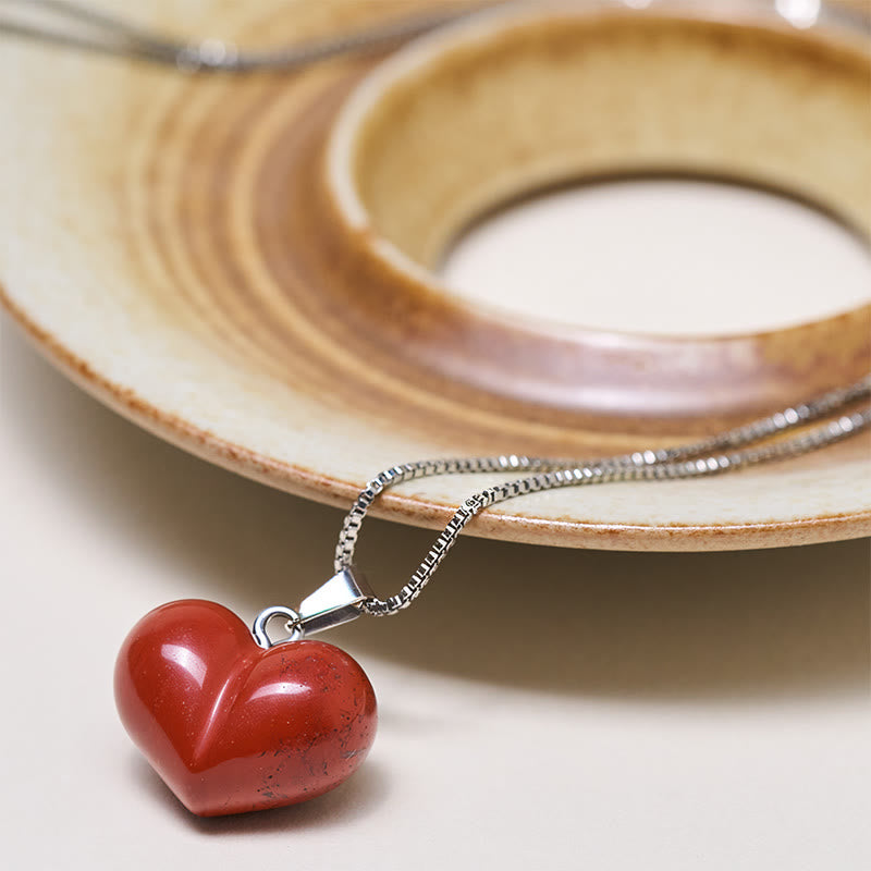 Collier pendentif en forme de cœur Buddha Stones : améthyste, topaze, cristal rose, opale, œil de tigre, cristal blanc, jaspe rouge, amazonite, aventurine verte, obsidienne noire, citrine. - image 30