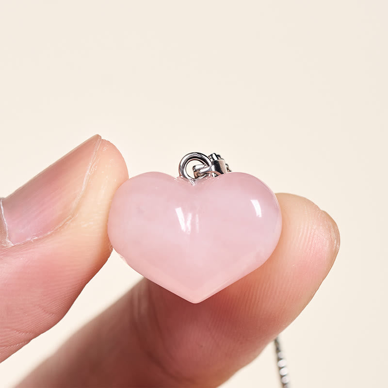 Collier pendentif en forme de cœur Buddha Stones : améthyste, topaze, cristal rose, opale, œil de tigre, cristal blanc, jaspe rouge, amazonite, aventurine verte, obsidienne noire, citrine. - image 13