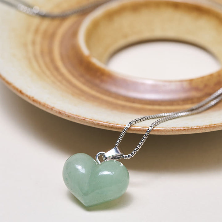 Collier pendentif en forme de cœur Buddha Stones : améthyste, topaze, cristal rose, opale, œil de tigre, cristal blanc, jaspe rouge, amazonite, aventurine verte, obsidienne noire, citrine. - image 38