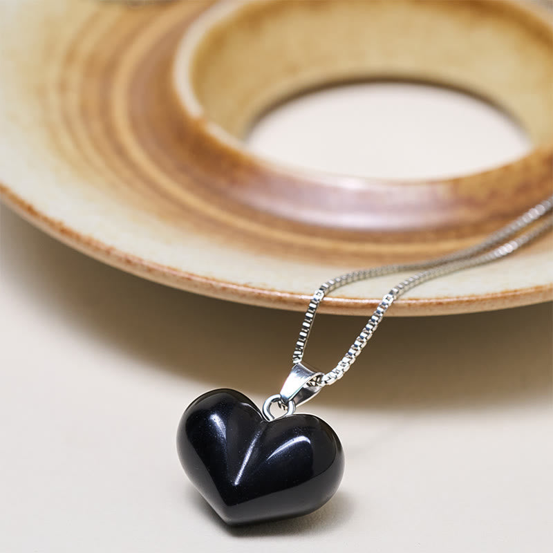 Collier pendentif en forme de cœur Buddha Stones : améthyste, topaze, cristal rose, opale, œil de tigre, cristal blanc, jaspe rouge, amazonite, aventurine verte, obsidienne noire, citrine. - image 42