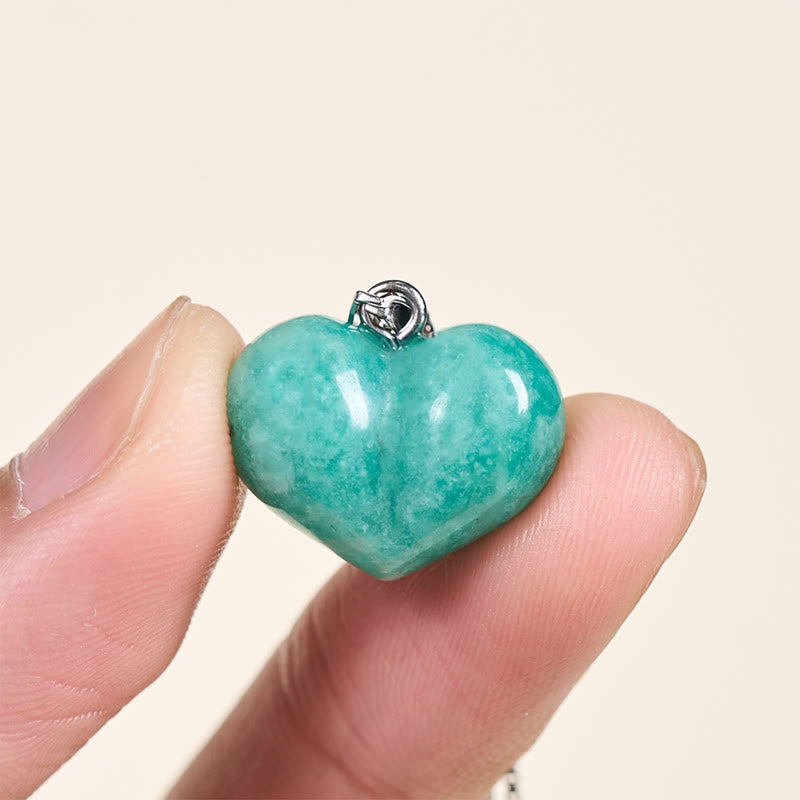 Collier pendentif en forme de cœur Buddha Stones : améthyste, topaze, cristal rose, opale, œil de tigre, cristal blanc, jaspe rouge, amazonite, aventurine verte, obsidienne noire, citrine. - image 33