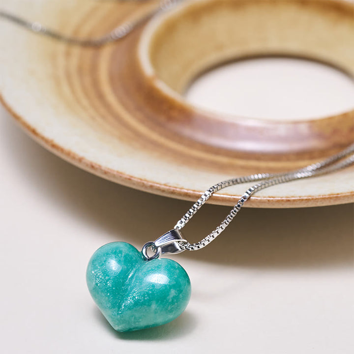 Collier pendentif en forme de cœur Buddha Stones : améthyste, topaze, cristal rose, opale, œil de tigre, cristal blanc, jaspe rouge, amazonite, aventurine verte, obsidienne noire, citrine. - image 34