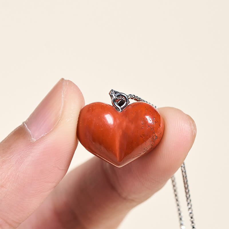 Collier pendentif en forme de cœur Buddha Stones : améthyste, topaze, cristal rose, opale, œil de tigre, cristal blanc, jaspe rouge, amazonite, aventurine verte, obsidienne noire, citrine. - image 29