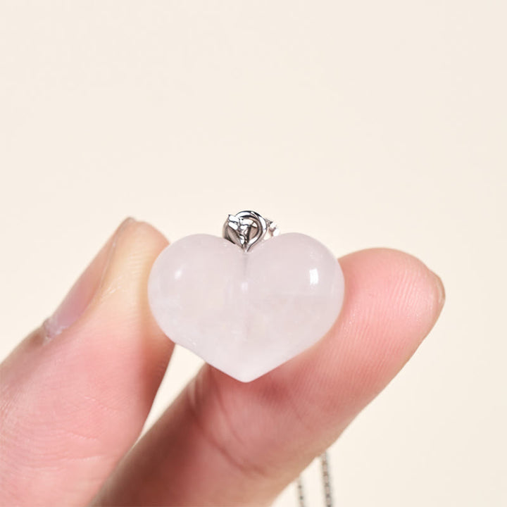 Collier pendentif en forme de cœur Buddha Stones : améthyste, topaze, cristal rose, opale, œil de tigre, cristal blanc, jaspe rouge, amazonite, aventurine verte, obsidienne noire, citrine. - image 25