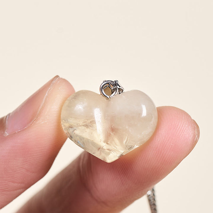 Collier pendentif en forme de cœur Buddha Stones : améthyste, topaze, cristal rose, opale, œil de tigre, cristal blanc, jaspe rouge, amazonite, aventurine verte, obsidienne noire, citrine. - image 45