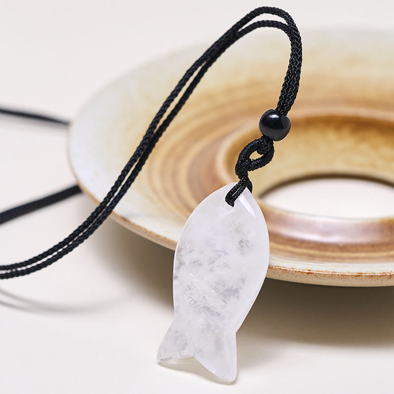 Collier pendentif en Buddha Stones , carpe koï, cristal rose, agate indienne, améthyste, topaze, jaspe rouge, symbole de succès et de chaleur. - image 49