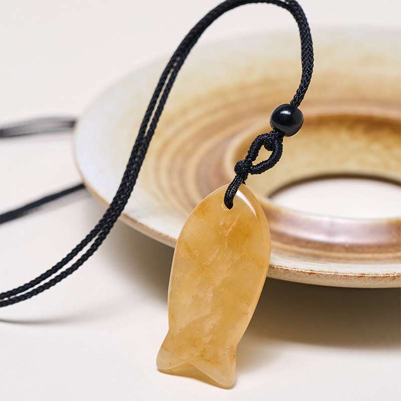 Collier pendentif en Buddha Stones , carpe koï, cristal rose, agate indienne, améthyste, topaze, jaspe rouge, symbole de succès et de chaleur. - image 16