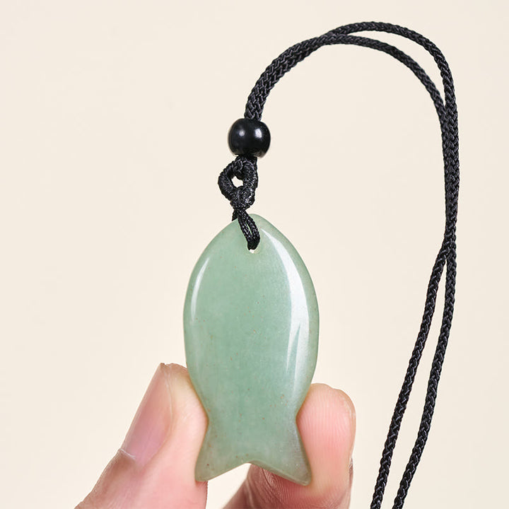 Collier pendentif en Buddha Stones , carpe koï, cristal rose, agate indienne, améthyste, topaze, jaspe rouge, symbole de succès et de chaleur. - image 44