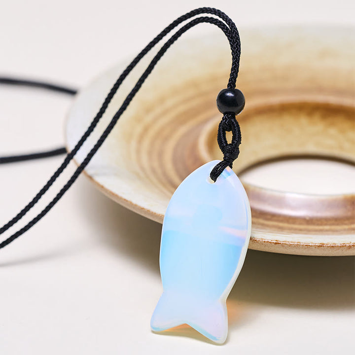 Collier pendentif en Buddha Stones , carpe koï, cristal rose, agate indienne, améthyste, topaze, jaspe rouge, symbole de succès et de chaleur. - image 57