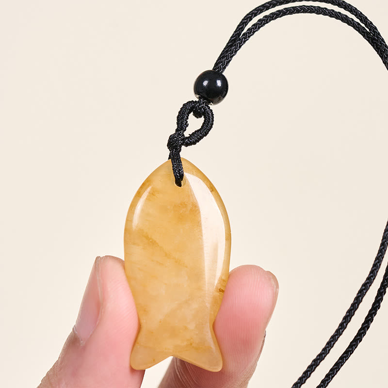 Collier pendentif en Buddha Stones , carpe koï, cristal rose, agate indienne, améthyste, topaze, jaspe rouge, symbole de succès et de chaleur. - image 15