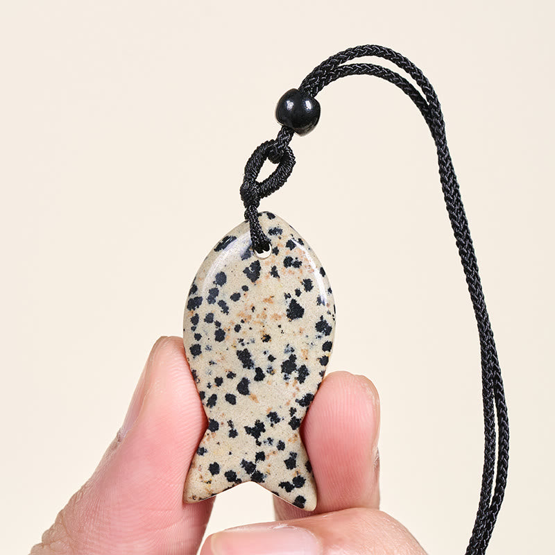 Collier pendentif en Buddha Stones , carpe koï, cristal rose, agate indienne, améthyste, topaze, jaspe rouge, symbole de succès et de chaleur. - image 35