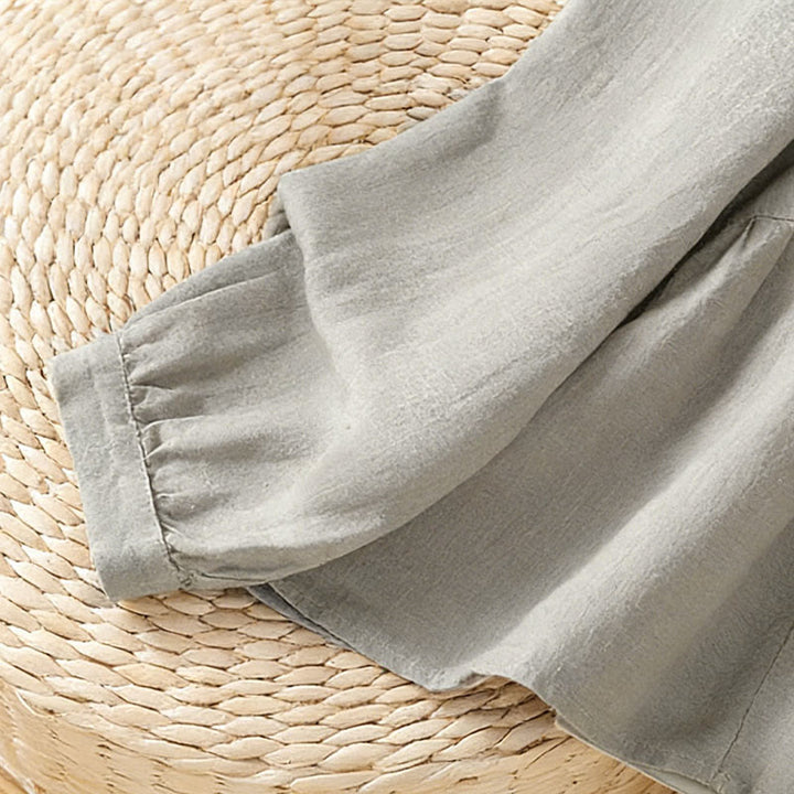 Buddha Stones Chemise à manches longues en coton uni patchwork pour femme, à boutons, idéale pour les trajets quotidiens d'automne. - image 15