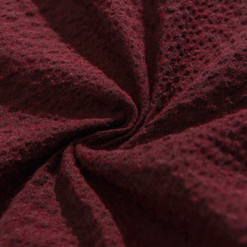 Buddha Stones Chemise à boutons pour homme, manches trois-quarts, couleur unie, style printemps, avec poches - image 21