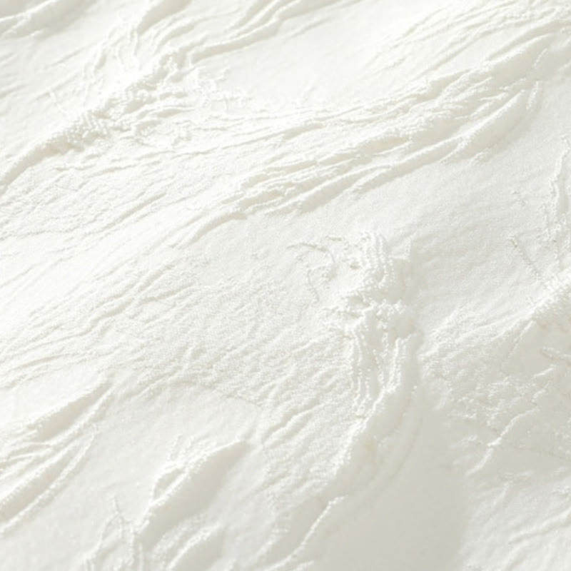 Buddha Stones Chemise à manches courtes en coton pour homme, à boutons, motif jacquard texturé Bagua - image 6