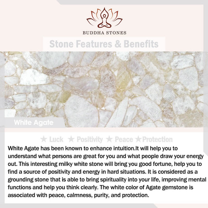 Buddha Stones Bracelet porte-bonheur en cuivre, pierre de soleil, agate blanche et cordon rouge, année du Cheval - image 15