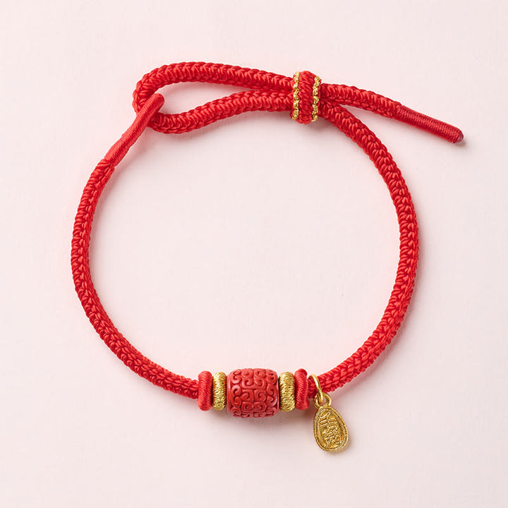 Buddha Stones Bracelet porte-bonheur Om Mani Padme Hum Fu en cuivre et fil rouge - image 10