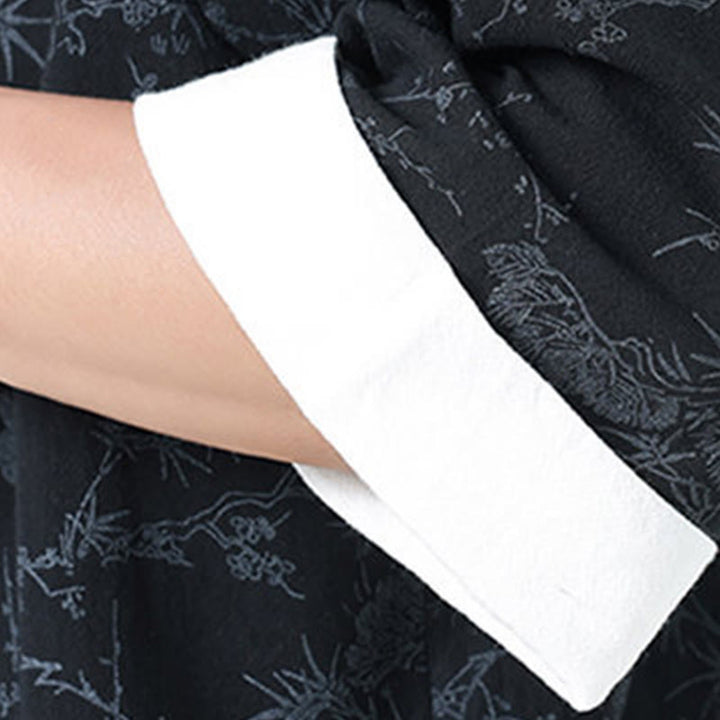 Buddha Stones Chemise Tang Suit pour homme, manches courtes, col montant, en coton, avec poches, motif grue et pin d'été - image 5