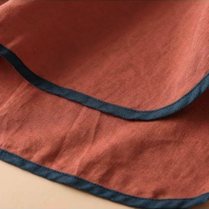 Chemise à manches longues pour femme avec broderie florale rétro en Buddha Stones - image 9