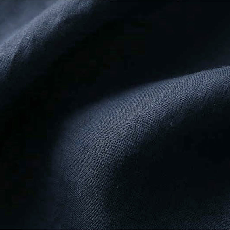 Chemise à manches longues en coton et lin pour femme avec broderie de fleurs rétro et Buddha Stones - image 23