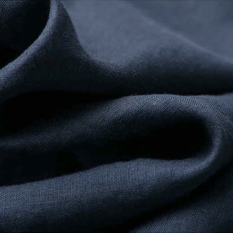 Chemise à manches longues en coton et lin pour femme avec broderie de fleurs rétro et Buddha Stones - image 24