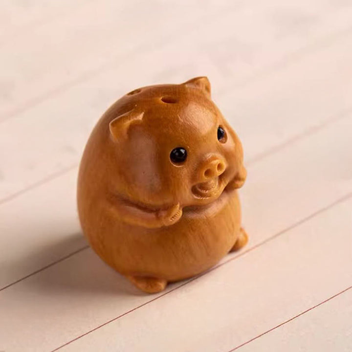Buddha Stones Porte-clés de bénédiction « Année du Cheval » en bois de santal rouge, étoile, lune et graine de Bodhi - image 46