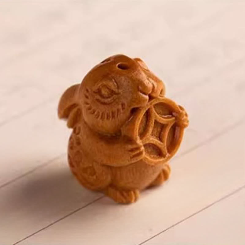 Buddha Stones Porte-clés de bénédiction « Année du Cheval » en bois de santal rouge, étoile, lune et graine de Bodhi - image 17