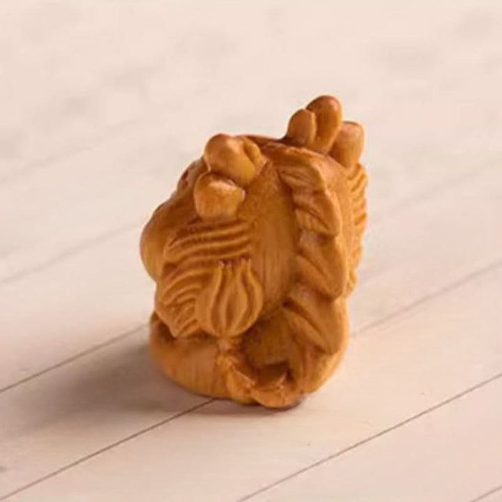 Buddha Stones Porte-clés de bénédiction « Année du Cheval » en bois de santal rouge, étoile, lune et graine de Bodhi - image 26