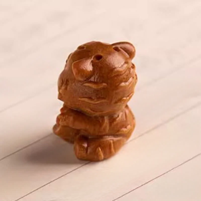 Buddha Stones Porte-clés de bénédiction « Année du Cheval » en bois de santal rouge, étoile, lune et graine de Bodhi - image 15