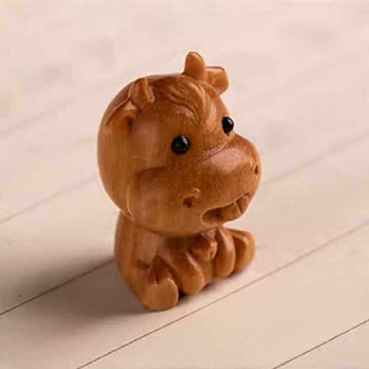 Buddha Stones Porte-clés de bénédiction « Année du Cheval » en bois de santal rouge, étoile, lune et graine de Bodhi - image 12