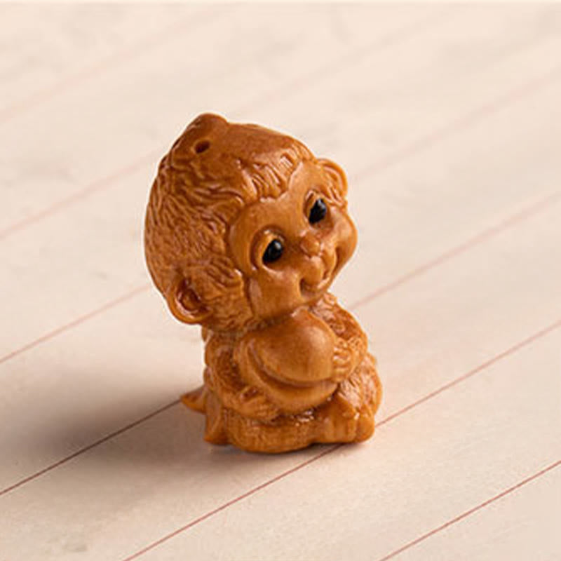 Buddha Stones Porte-clés de bénédiction « Année du Cheval » en bois de santal rouge, étoile, lune et graine de Bodhi - image 36