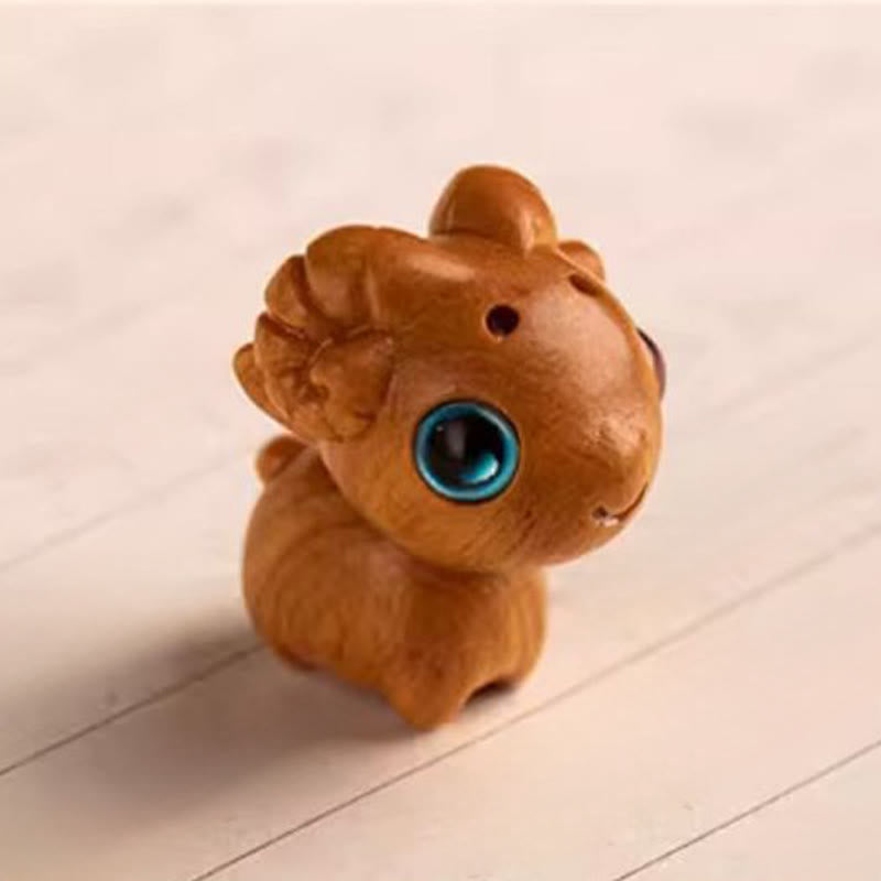 Buddha Stones Porte-clés de bénédiction « Année du Cheval » en bois de santal rouge, étoile, lune et graine de Bodhi - image 33