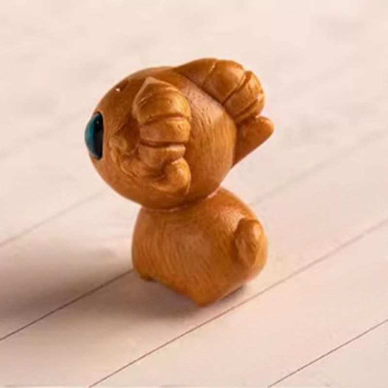 Buddha Stones Porte-clés de bénédiction « Année du Cheval » en bois de santal rouge, étoile, lune et graine de Bodhi - image 34