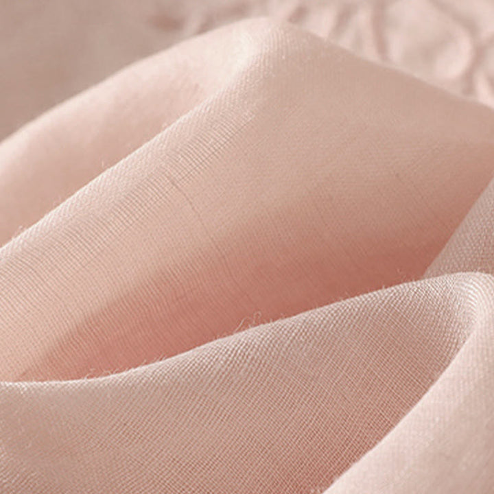 Buddha Stones Chemise à manches courtes pour femme, ornée de broderies florales d'été, à lacets et col cranté - image 21