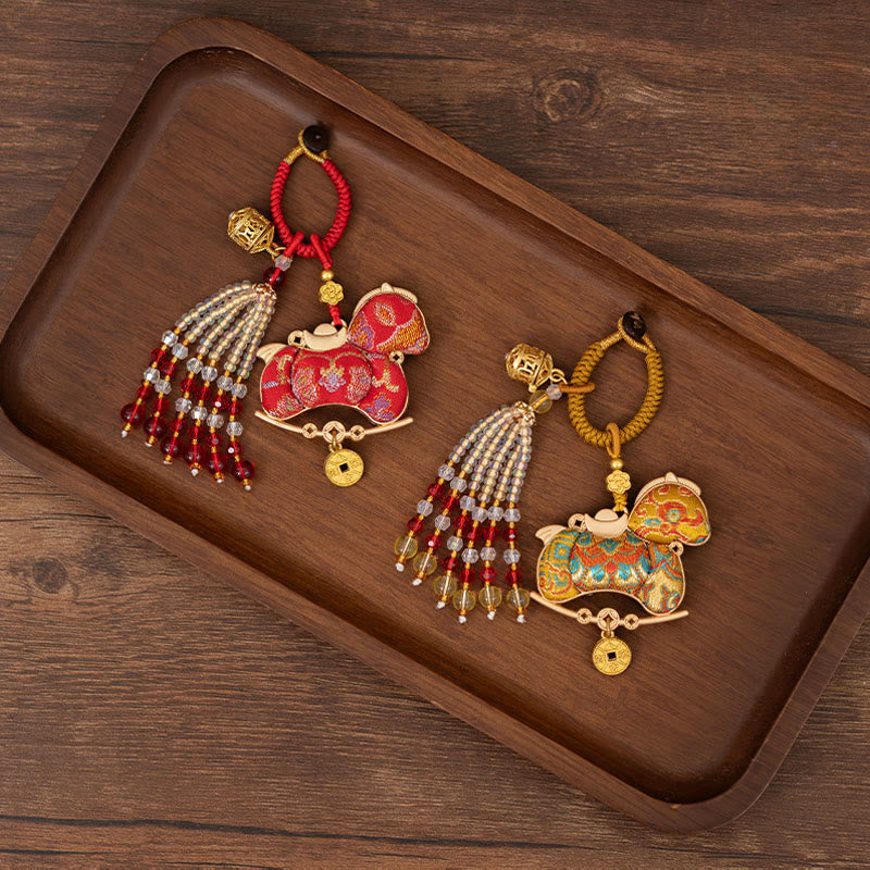 Buddha Stones Porte-clés brodé de prospérité « Année du Cheval » - image 10