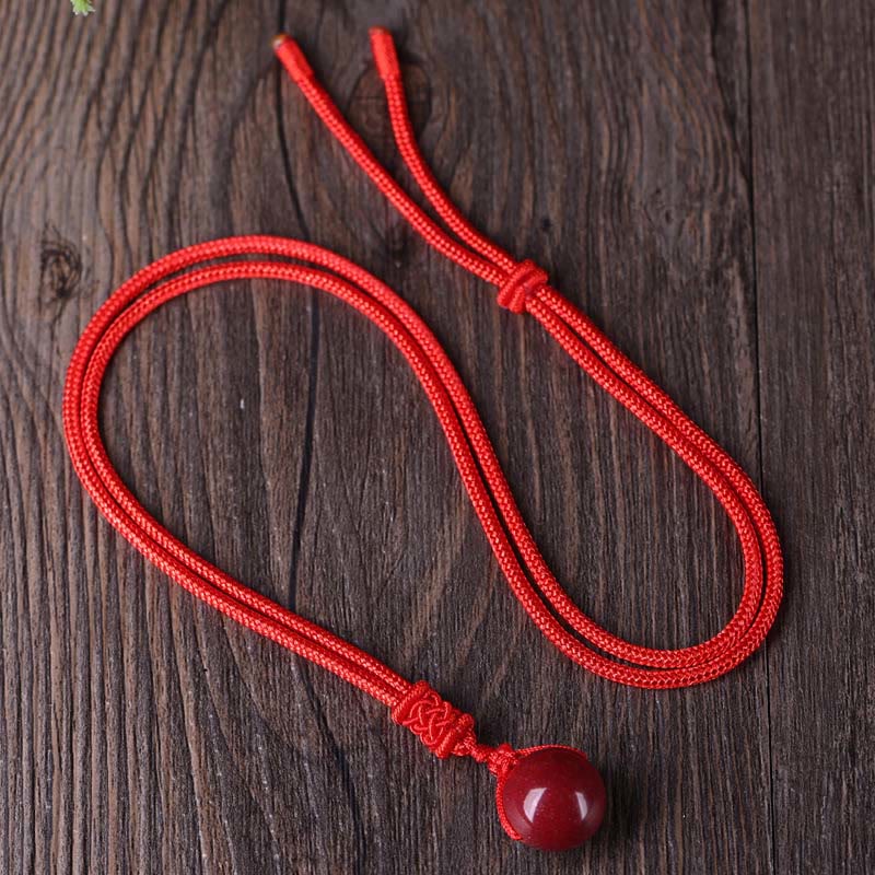 Buddha Stones Pendentifs en cinabre pour éloigner les mauvais esprits - Corde rouge - image 1