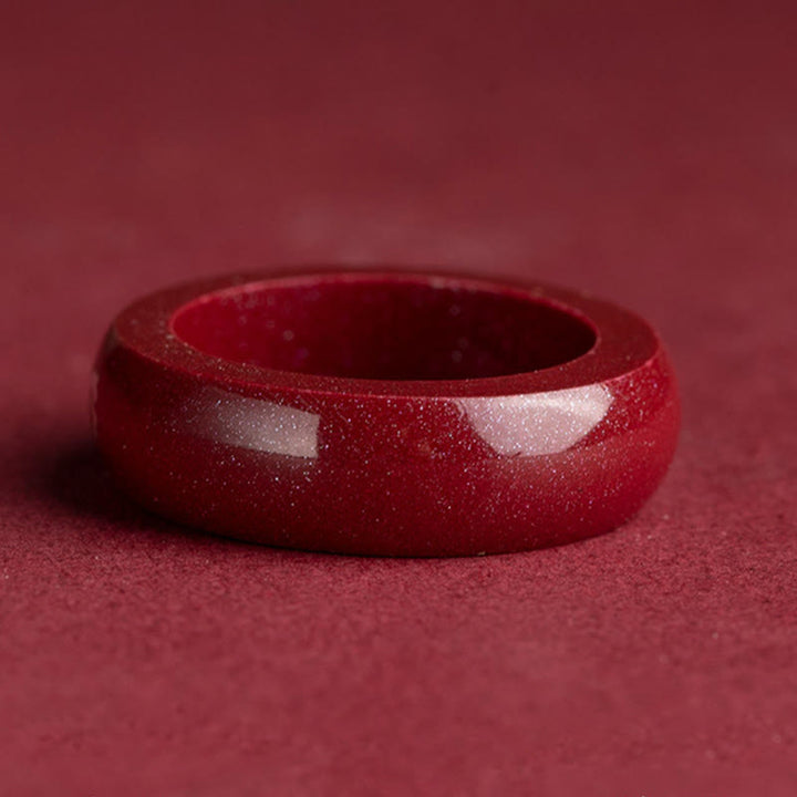 Buddha Stones Bague de bénédiction en cinabre, année du Cheval selon le zodiaque chinois - image 24