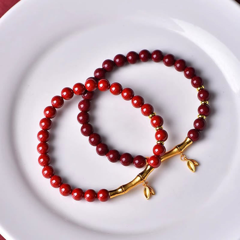 Buddha Stones Bracelet de concentration en argent sterling 925 et cinabre - image 14