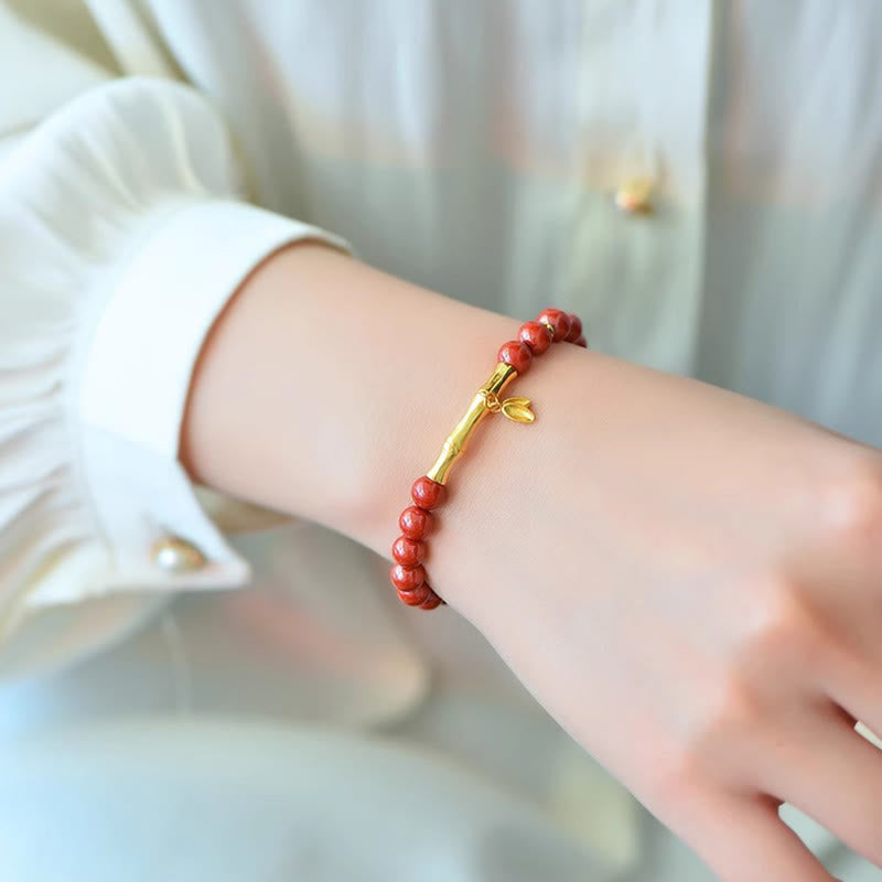 Buddha Stones Bracelet de concentration en argent sterling 925 et cinabre - image 2