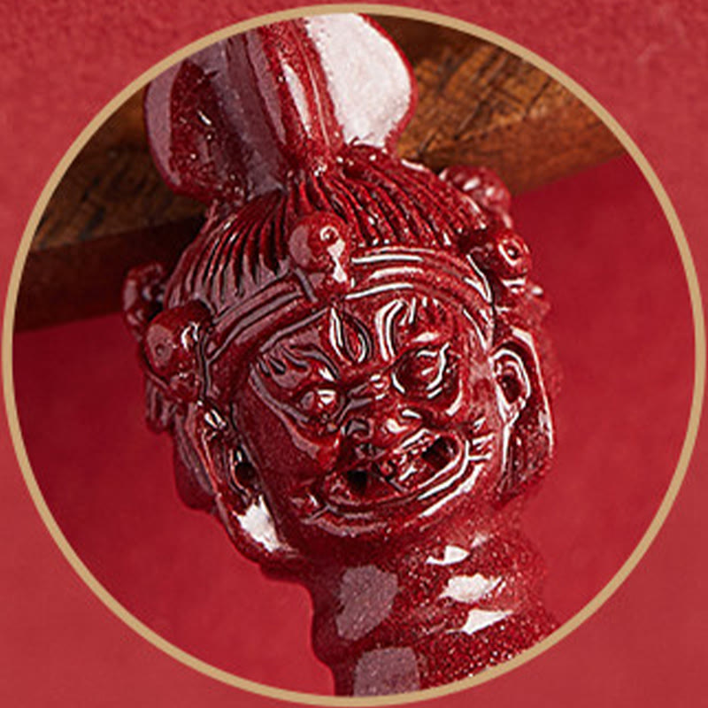 Buddha Stones Pendentifs en cinabre Om Mani Padme Hum pour éloigner les mauvais esprits - image 15