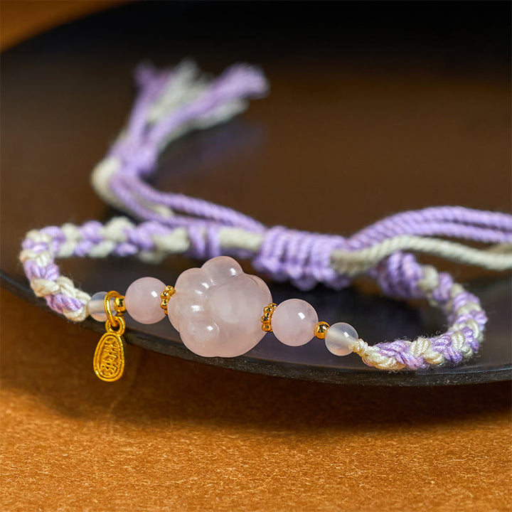 Buddha Stones Bracelet Chat en Cristal Rose Chaleur et Amour - image 4