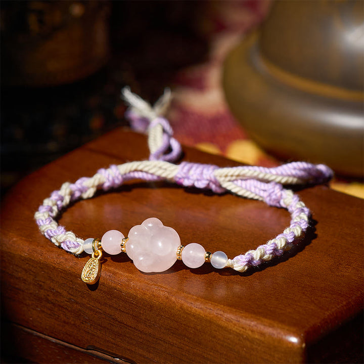 Buddha Stones Bracelet Chat en Cristal Rose Chaleur et Amour - image 2